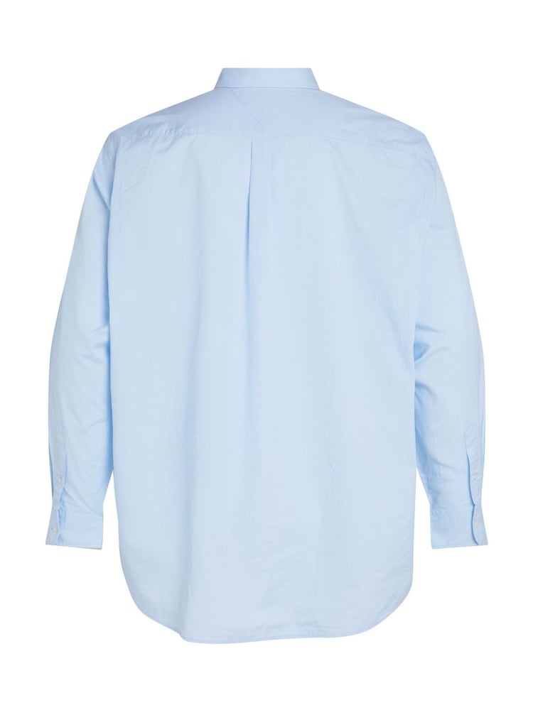 Tommy Hilfiger Blue Regular Fit Plus Flex Poplin 100% Cotton Shirt - Image 6 of 6