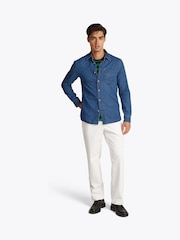 Tommy Hilfiger Blue Regular Fit Lightweight Denim 100% Cotton Shirt - Image 2 of 7