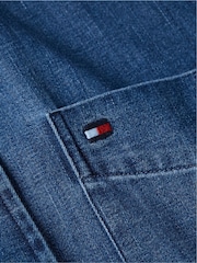Tommy Hilfiger Blue Regular Fit Lightweight Denim 100% Cotton Shirt - Image 7 of 7