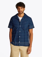 Tommy Hilfiger Regular Fit Flex Poplin Bandana Short Sleeve 100% Cotton Shirt - Imagen 1 de 6