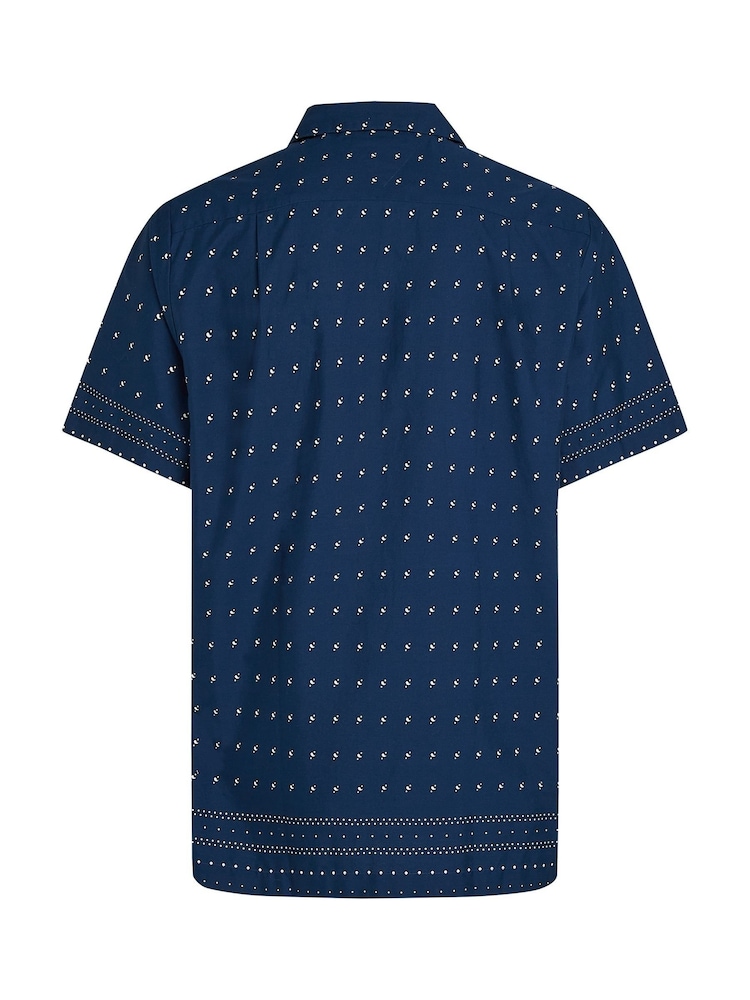 Tommy Hilfiger Regular Fit Flex Poplin Bandana Short Sleeve 100% Cotton Shirt - Imagen 6 de 6