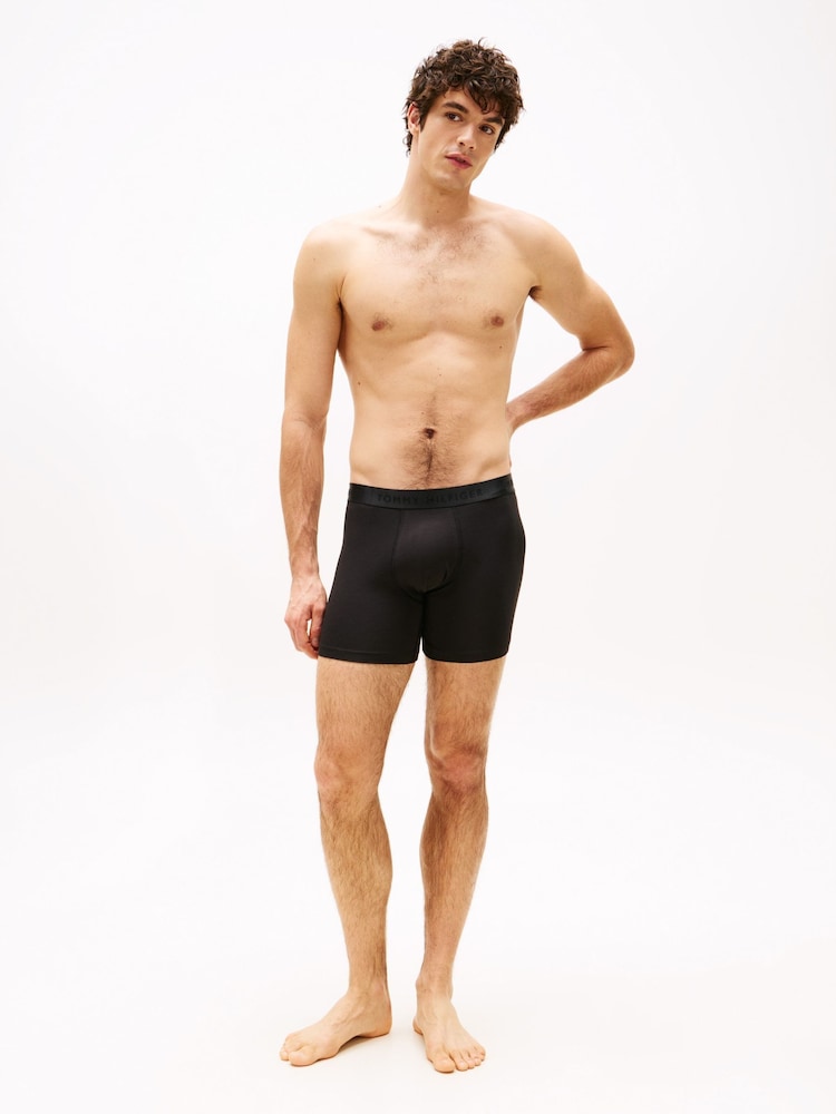 Tommy Hilfiger Black Everyday Luxe Boxer Briefs 3 Pack - Image 2 of 5 Tommy Hilfiger Black Everyday Luxe Boxer Briefs 3 Pack - Image 2 of 5