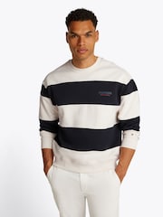 Tommy Hilfiger Blue Monotype Stripe Sweatshirt - Image 1 of 6