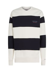 Tommy Hilfiger Blue Monotype Stripe Sweatshirt - Image 5 of 6