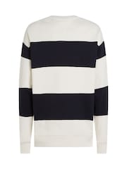 Tommy Hilfiger Blue Monotype Stripe Sweatshirt - Image 6 of 6