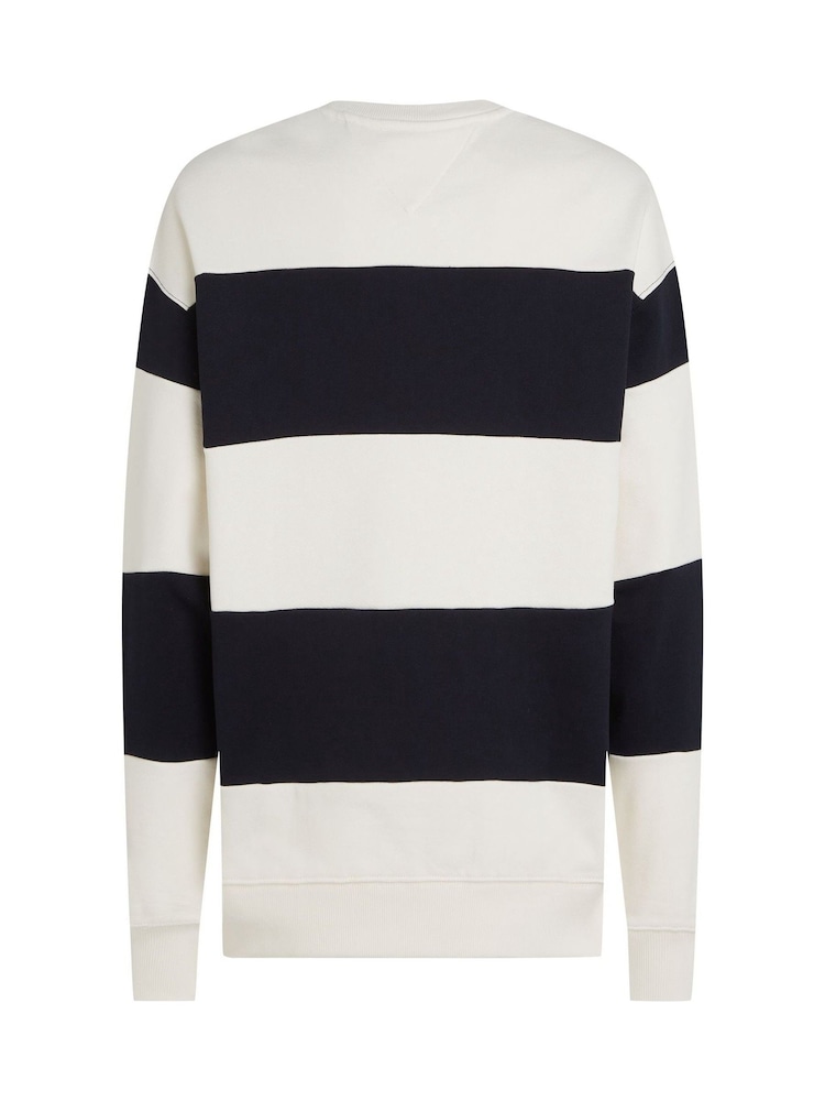 Tommy Hilfiger Blue Monotype Stripe Sweatshirt - Image 6 of 6