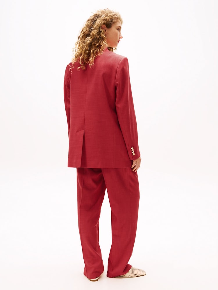 x Sofia Richie Grainge Double-Breasted Red Tommy Hilfiger x Sofia Richie Grainge Double-Breasted Red Blazer - Image 5 of 7