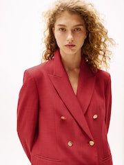 x Sofia Richie Grainge Double-Breasted Red Tommy Hilfiger x Sofia Richie Grainge Double-Breasted Red Blazer - Image 6 of 7