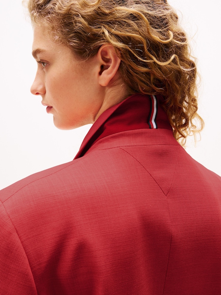 x Sofia Richie Grainge Double-Breasted Red Tommy Hilfiger x Sofia Richie Grainge Double-Breasted Red Blazer - Image 7 of 7