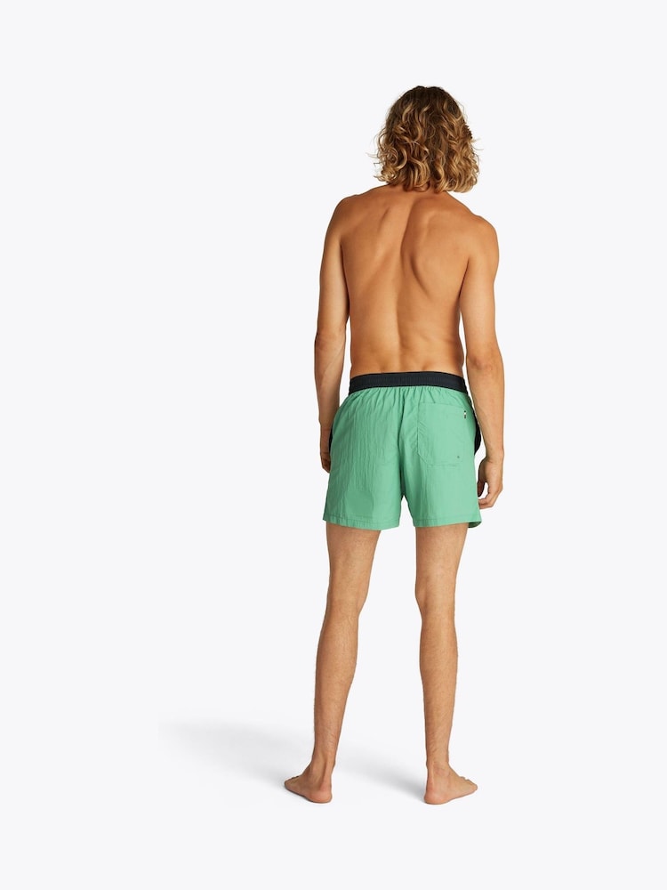 Tommy Hilfiger Green Medium Length Drawstring Swim Trunks - Image 3 of 4
