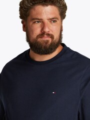 Tommy Hilfiger Blue Regular Fit Plus Essential 100% Cotton T-Shirt - Image 4 of 6