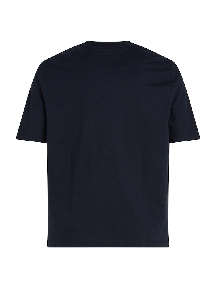 Tommy Hilfiger Blue Regular Fit Plus Essential 100% Cotton T-Shirt - Image 6 of 6