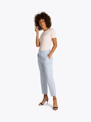 Tommy Hilfiger Blue Slim Straight Cotton Chino Trousers - Image 2 of 6
