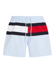 Tommy Hilfiger Blue Medium Length Drawstring Swim Trunks - Image 4 of 5