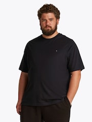 Tommy Hilfiger Black Regular Fit Plus Essential 100% Cotton T-Shirt - Image 1 of 6