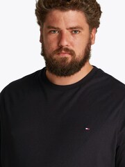 Tommy Hilfiger Black Regular Fit Plus Essential 100% Cotton T-Shirt - Image 4 of 6