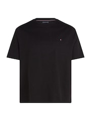Tommy Hilfiger Black Regular Fit Plus Essential 100% Cotton T-Shirt - Image 5 of 6