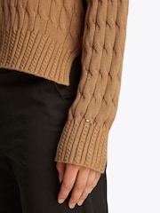 Tommy Hilfiger Natural Soft 100% Cotton Cable Crew Neck Jumper - Image 2 of 6