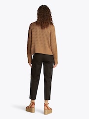 Tommy Hilfiger Natural Soft 100% Cotton Cable Crew Neck Jumper - Image 3 of 6