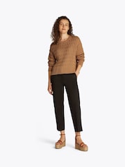 Tommy Hilfiger Natural Soft 100% Cotton Cable Crew Neck Jumper - Image 4 of 6