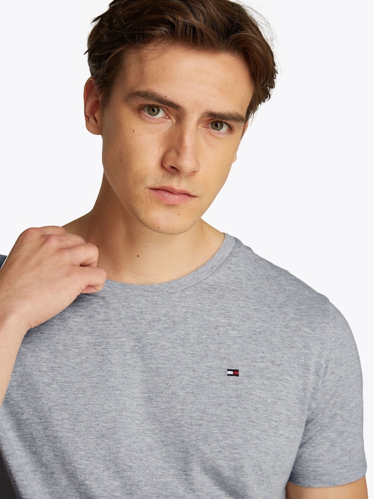 Tommy Hilfiger White Underwear Short Sleeve 100% Cotton T-Shirts 3 Pack - Image 5 of 8