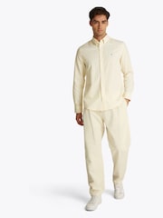 Tommy Hilfiger Cream Regular Fit Flex Poplin Stripe 100% Cotton Shirt - Image 2 of 6