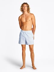 Tommy Hilfiger Blue Medium Length Stripe Drawstring Swim Trunks - Image 1 of 5