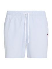 Tommy Hilfiger Blue Medium Length Stripe Drawstring Swim Trunks - Image 4 of 5