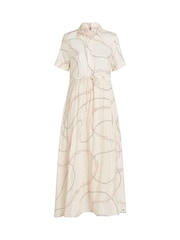 Tommy Hilfiger White Voile Short Sleeve Shirt Dress - Image 3 of 5