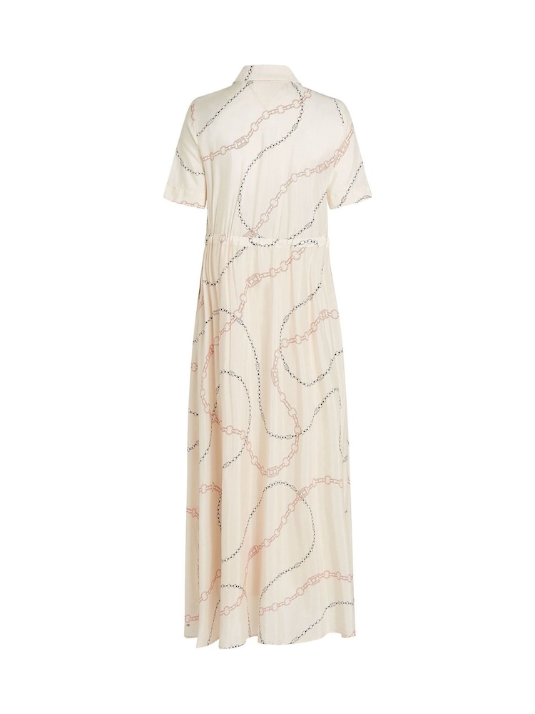 Tommy Hilfiger White Voile Short Sleeve Shirt Dress - Image 4 of 5