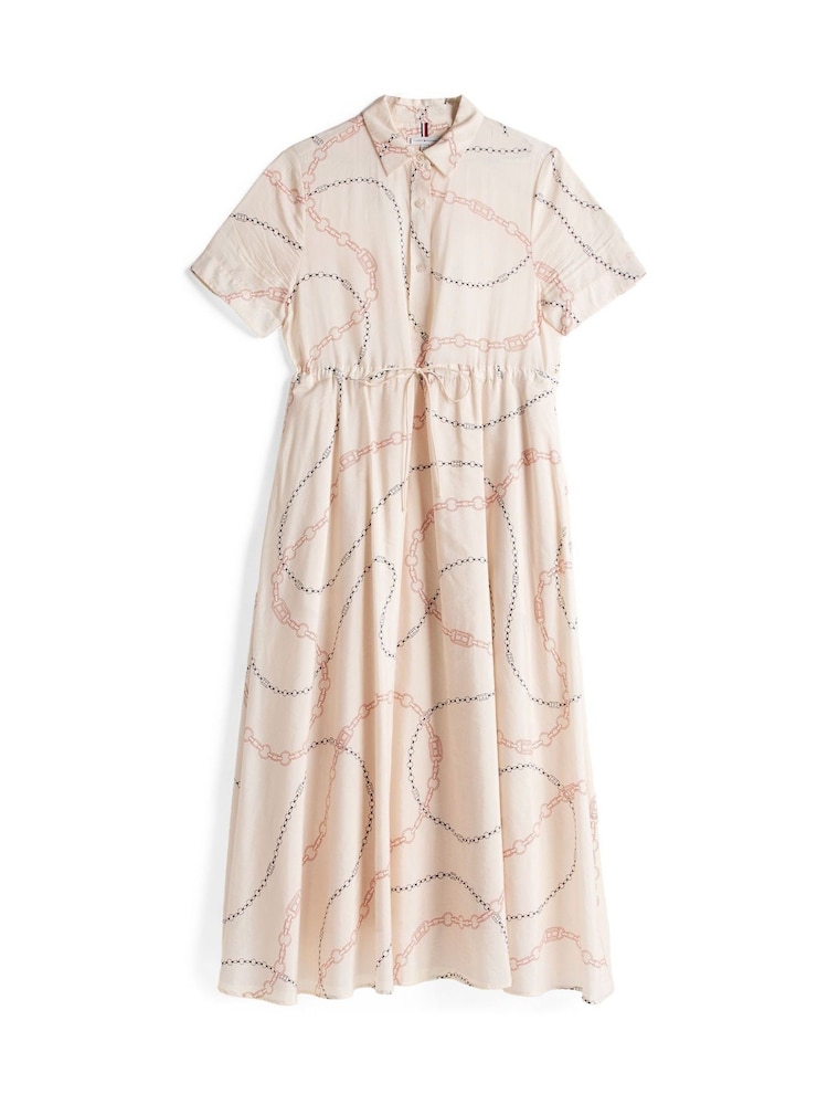 Tommy Hilfiger White Voile Short Sleeve Shirt Dress - Image 5 of 5