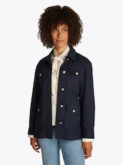Куртка в стиле милитари с золотистыми пуговицами Tommy Hilfiger - Image 1 of 8