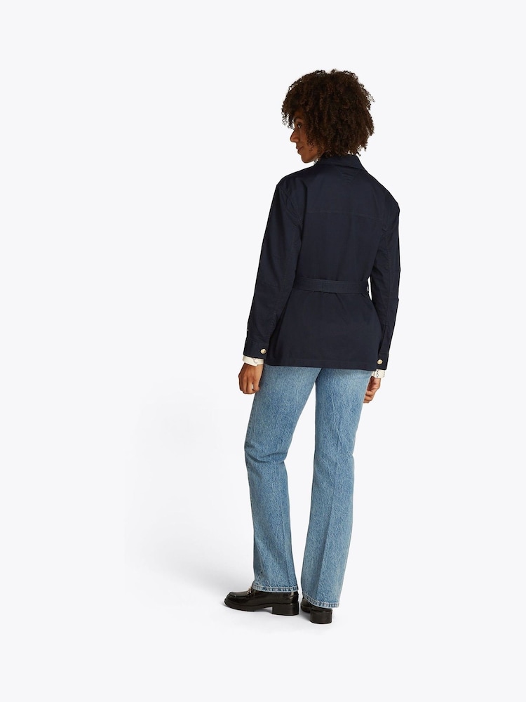 Tommy Hilfiger Blue Gold Button Utility Jacket - Image 4 of 8