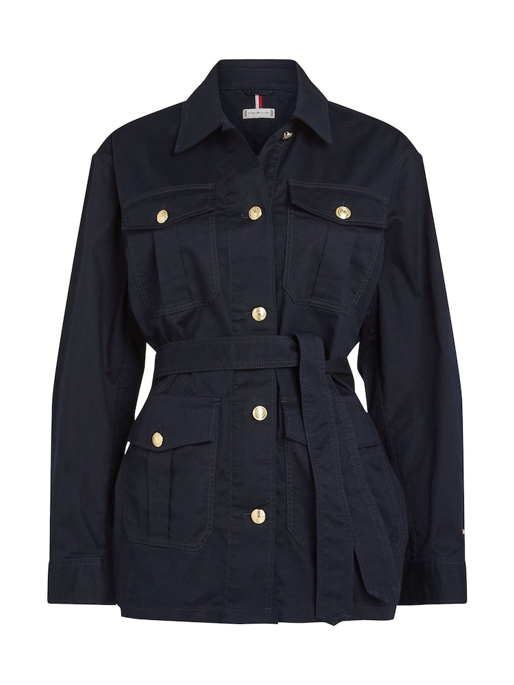 Tommy Hilfiger Blue Gold Button Utility Jacket - Image 6 of 8