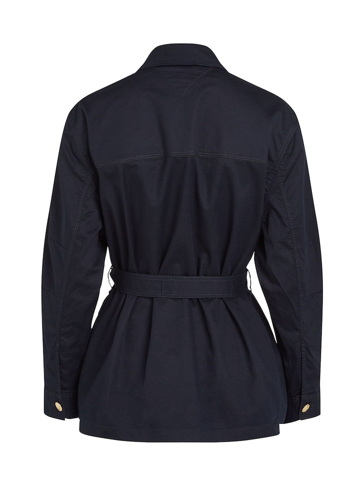 Tommy Hilfiger Blue Gold Button Utility Jacket - Image 7 of 8