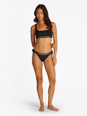 Tommy Hilfiger Black Side Tie Cheeky Bikini Bottoms - Image 1 of 5