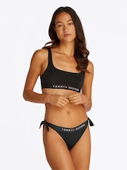 Tommy Hilfiger Black Side Tie Cheeky Bikini Bottoms - Image 2 of 5