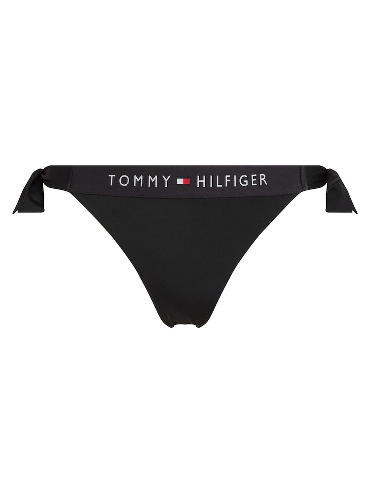 Tommy Hilfiger Black Side Tie Cheeky Bikini Bottoms - Image 5 of 5