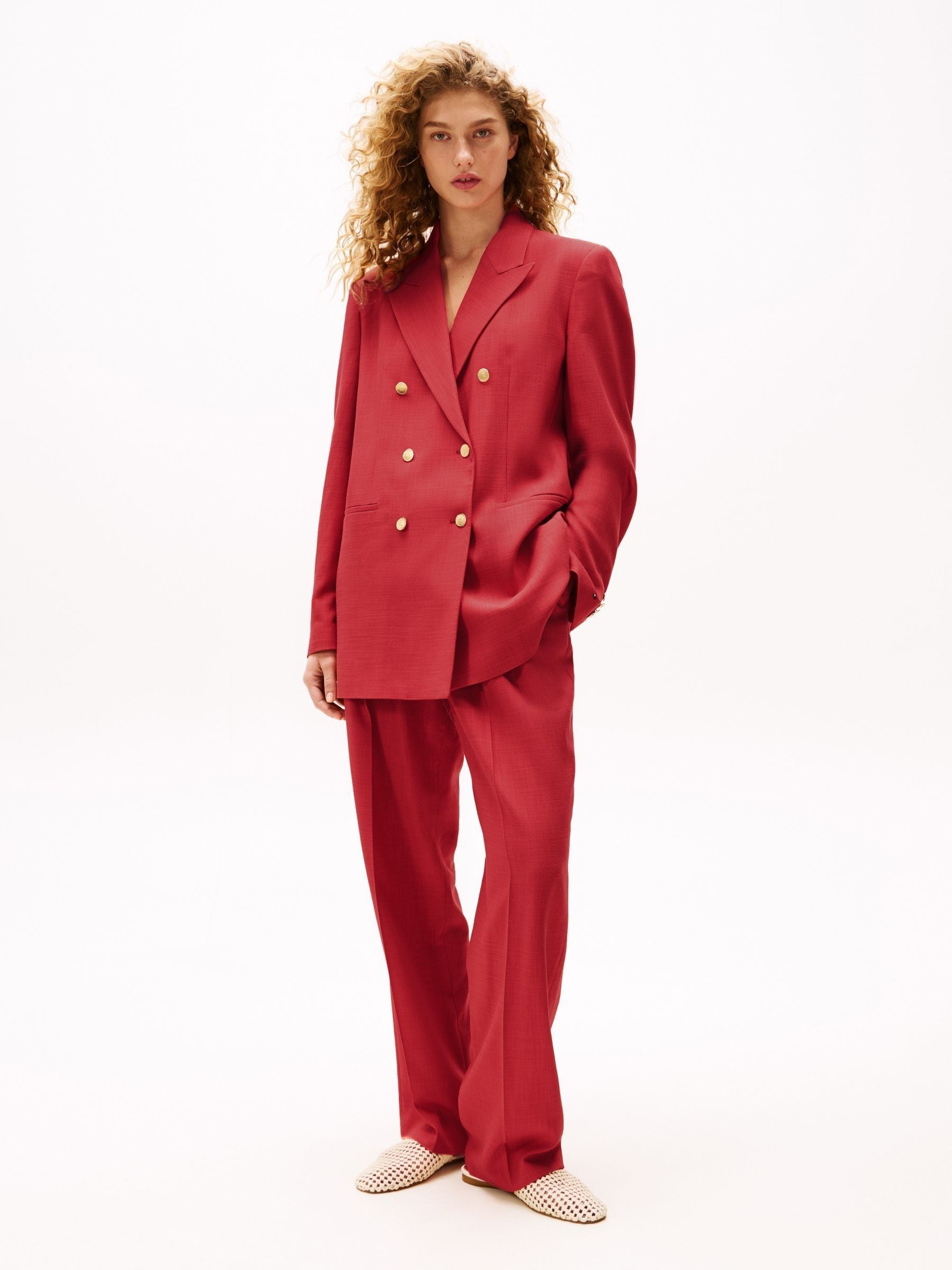 Buy Tommy Hilfiger Red x Sofia Richie Grainge Tailored Wide Leg