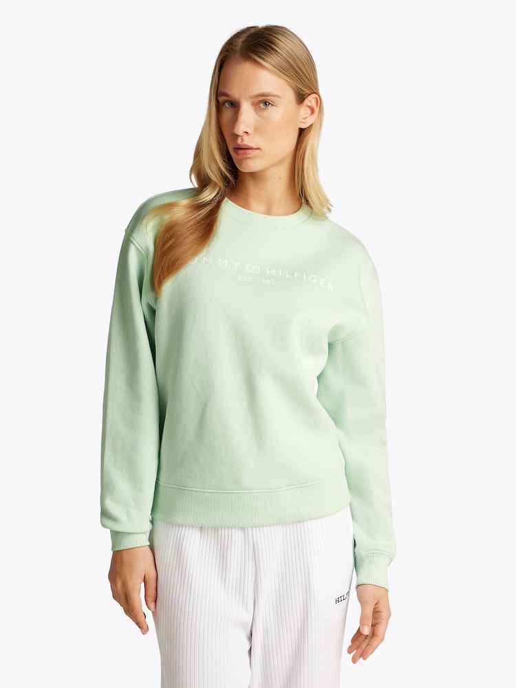 Tommy Hilfiger Green Regular Fit Modern Sweatshirt - Image 1 of 6
