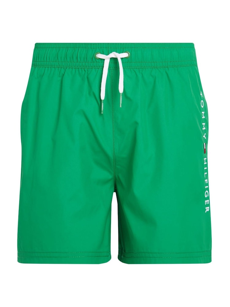 Tommy Hilfiger Green Medium Drawstring Swim Shorts - Image 1 of 2