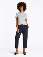 Tommy Hilfiger Blue Slim Straight Cotton Chino Trousers - Image 2 of 6