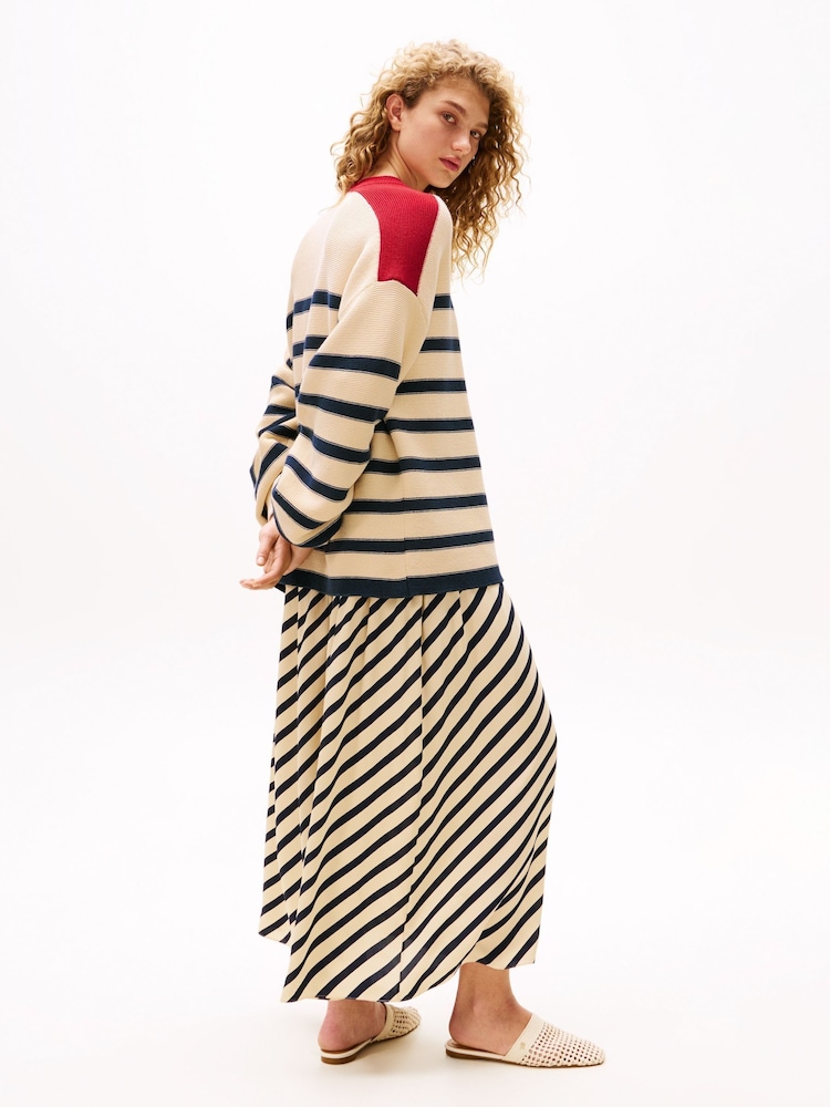 Tommy Hilfiger Cream x Sofia Richie Grainge Breton Stripe Knit Jumper - Image 5 of 6
