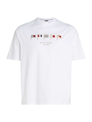 Tommy Hilfiger Plus Multi Flags 100% Cotton T-Shirt - Image 5 of 6