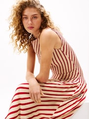 Tommy Hilfiger Red Fluid Stripe Dress - Image 4 of 4