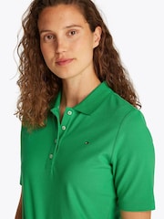 Tommy Hilfiger Green 1985 Regular Fit Pique Polo Shirt - Image 4 of 6