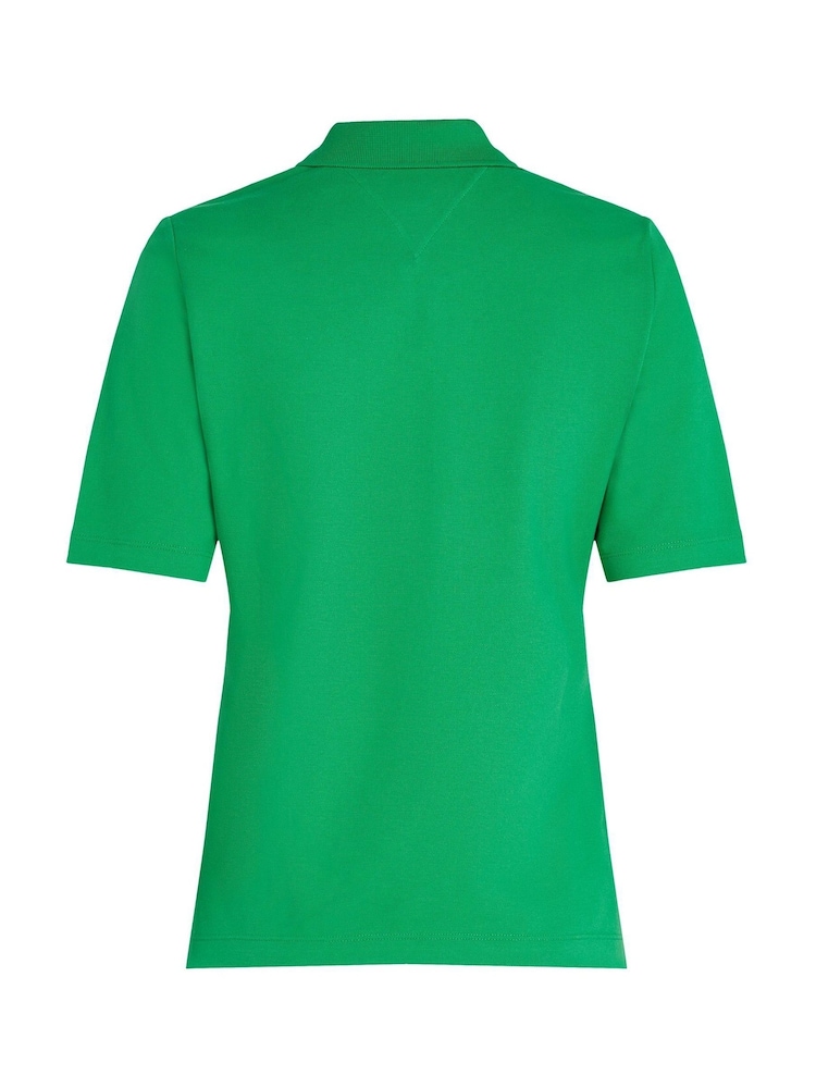 Tommy Hilfiger Green 1985 Regular Fit Pique Polo Shirt - Image 6 of 6