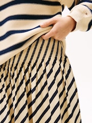 Tommy Hilfiger Cream x Sofia Richie Grainge Breton Strip Maxi Fluid Skirt - Image 6 of 7