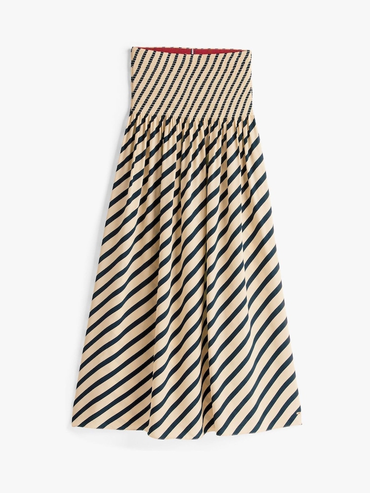 Tommy Hilfiger Cream x Sofia Richie Grainge Breton Strip Maxi Fluid Skirt - Image 7 of 7