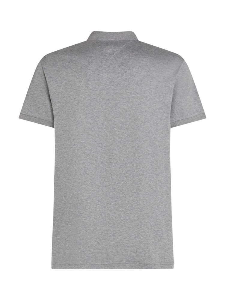 Tommy Hilfiger Grey Regular Fit 100% Cotton Polo Shirt - Image 6 of 6 Tommy Hilfiger Grey Regular Fit 100% Cotton Polo Shirt - Image 6 of 6